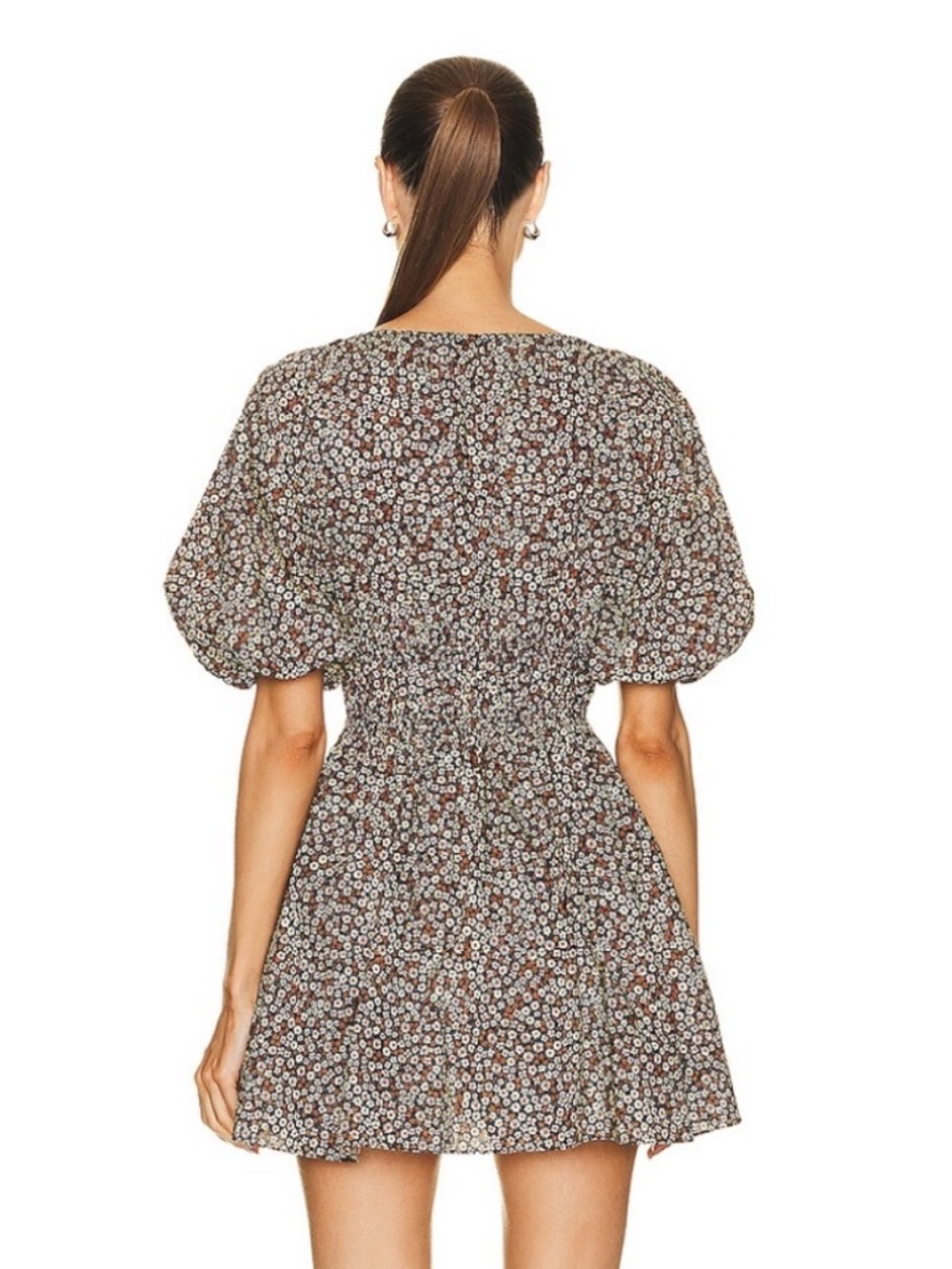 *MATTEAU* Shirred Plunge Mini Dress in
Chamomile Size 38 (6) EUC - Picture 3 of 9